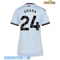 Camisa de time de futebol Aston Villa Amadou Onana #24 Replicas 3º Equipamento Feminina 2026-27 Manga Curta